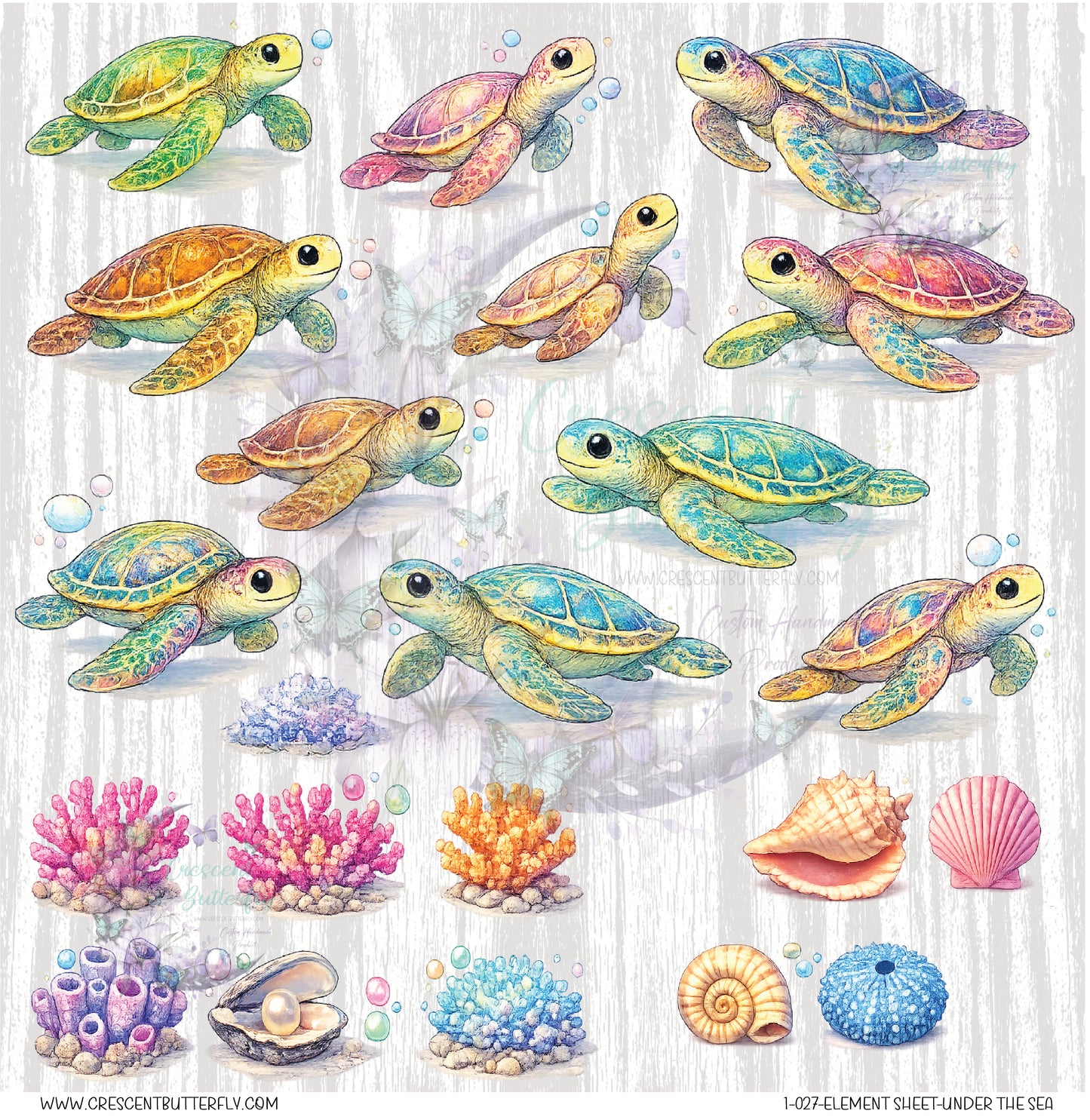1-027-Element Sheet-Under The Sea UV DTF