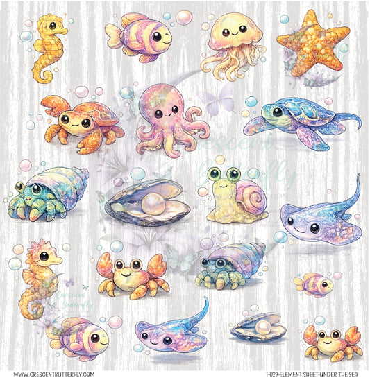1-029-Element Sheet-Under The Sea UV DTF