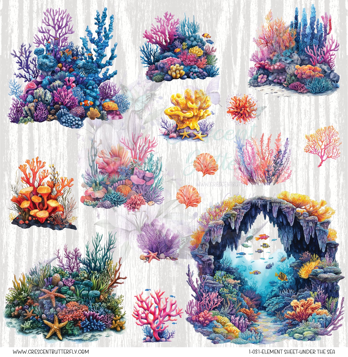 1-031-Element Sheet-Under The Sea UV DTF