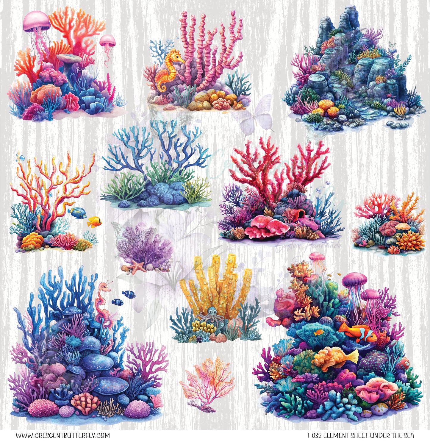 1-032-Element Sheet-Under The Sea UV DTF