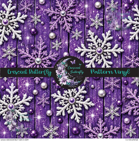 1-6-103-Winter Printed Vinyl Sheet/Wrap