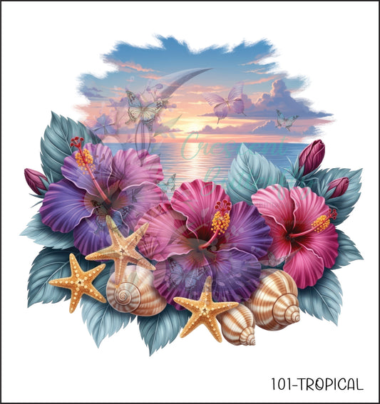 101-Tropical UV DTF Decal