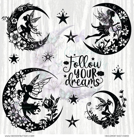 108-Element Sheet-Fairies UV DTF
