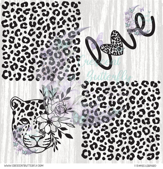 113-Misc-Leopard 10x10 UV DTF Sheet