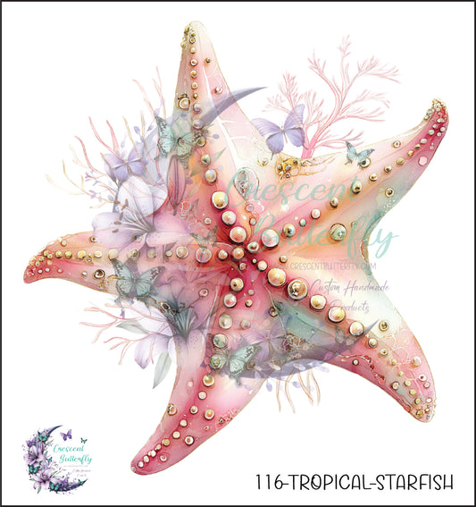 116-Tropical-Starfish UV DTF Decal