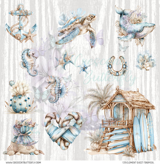 123-Element Sheet-Tropical UV DTF