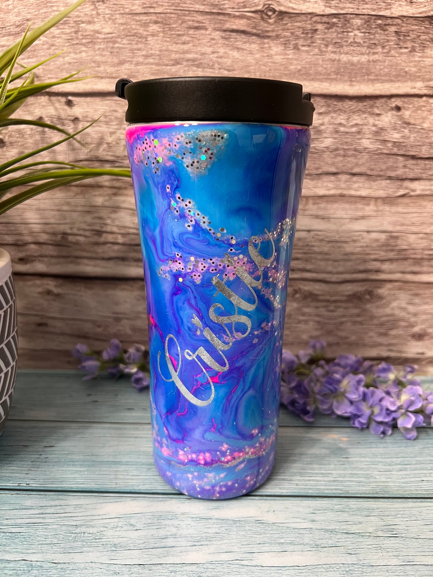 Raspberry Waters Handmade Custom Epoxy Tumbler