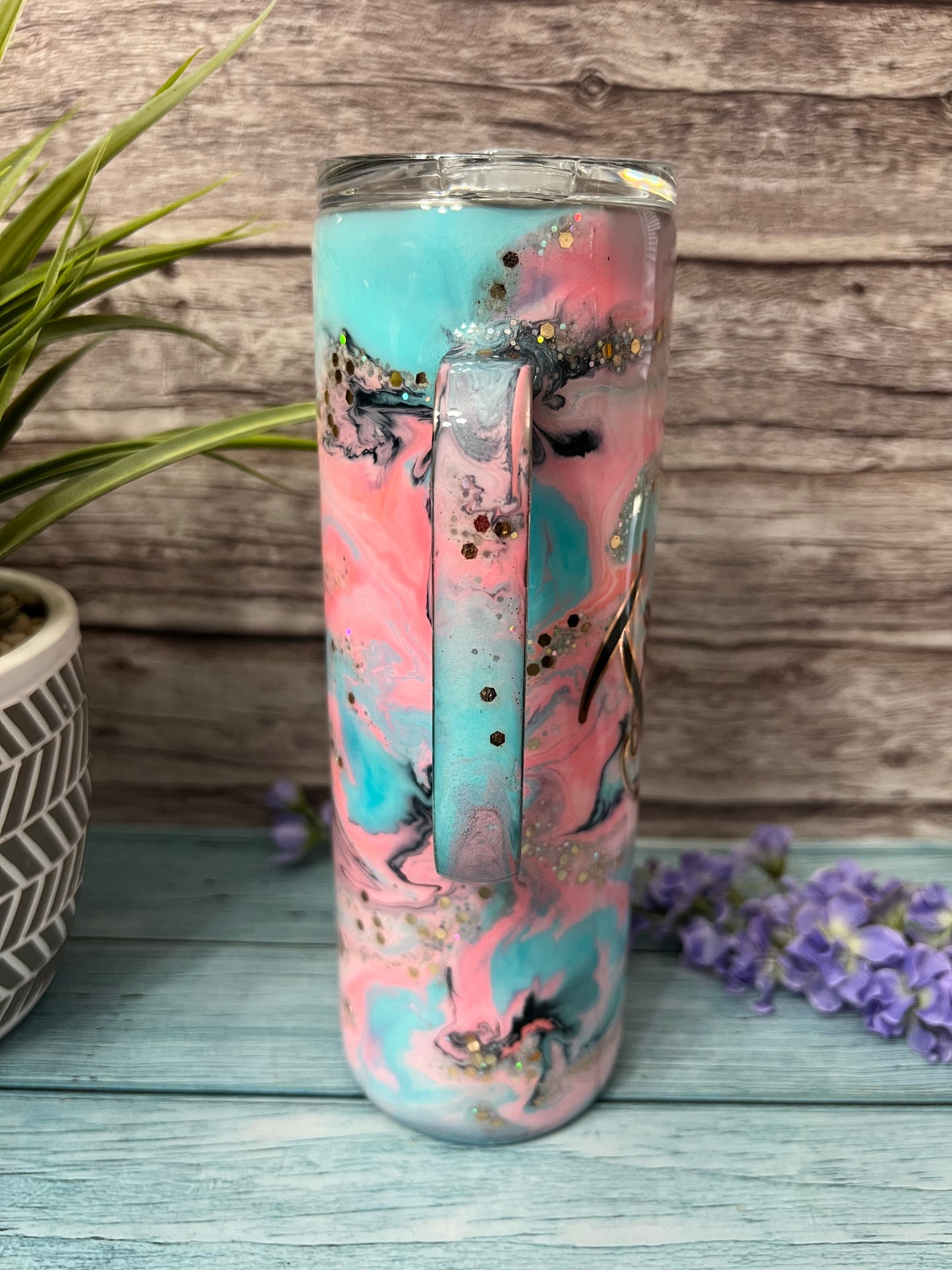 Peach On The Beach Handmade Custom Epoxy Tumbler