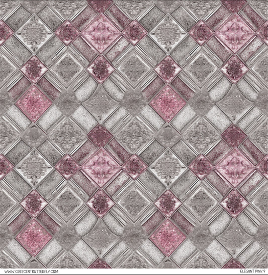 Elegant Pink 9 Pattern Vinyl Sheet/Wrap