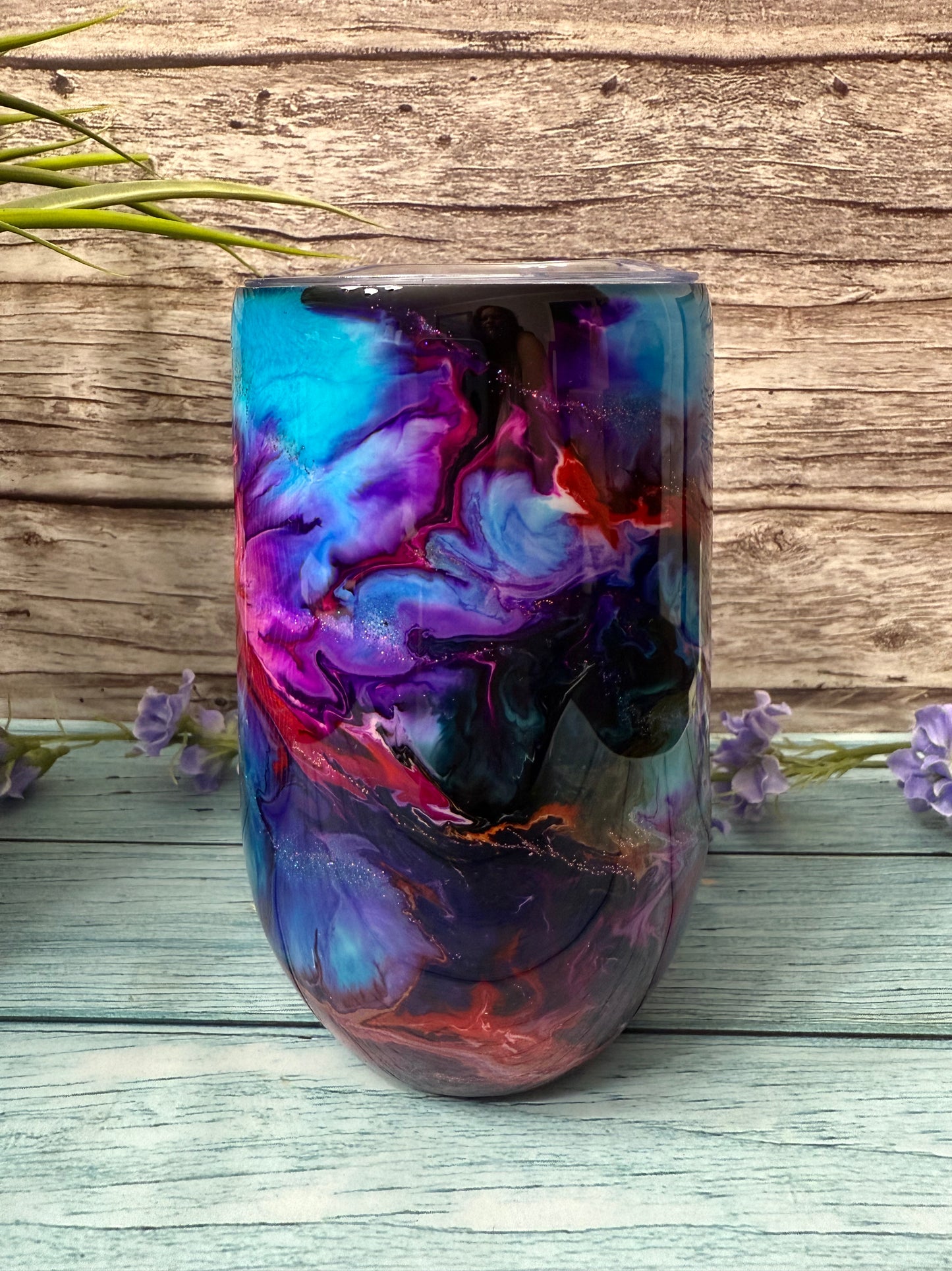 Hippie Vibes Handmade Custom Epoxy Tumbler