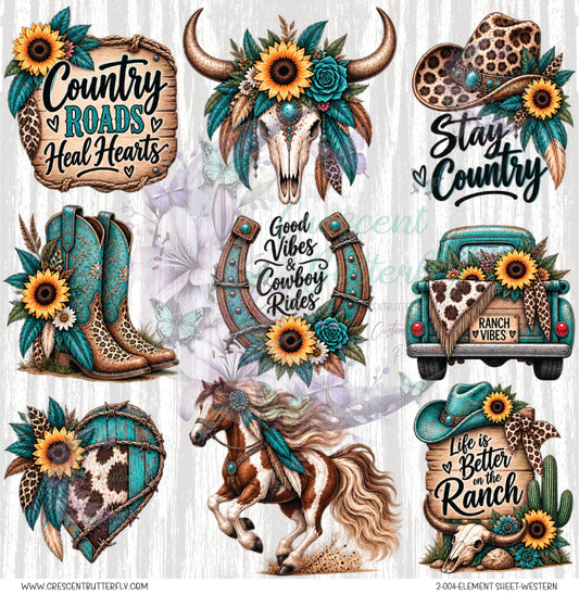 2-004-Element Sheet-Western UV DTF