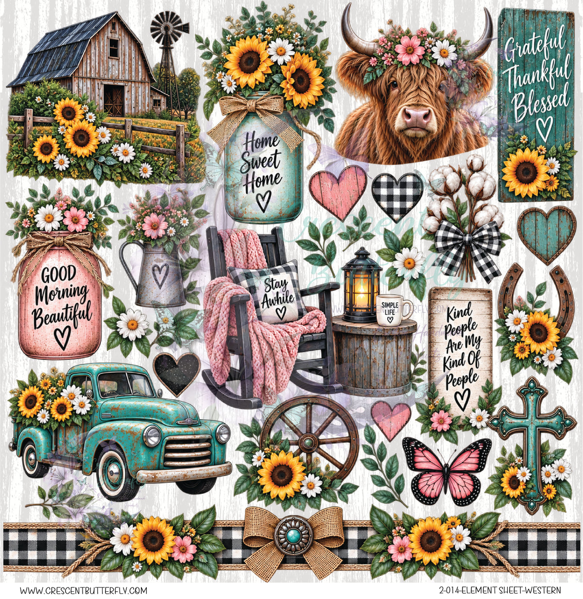 2-014-Element Sheet-Western UV DTF