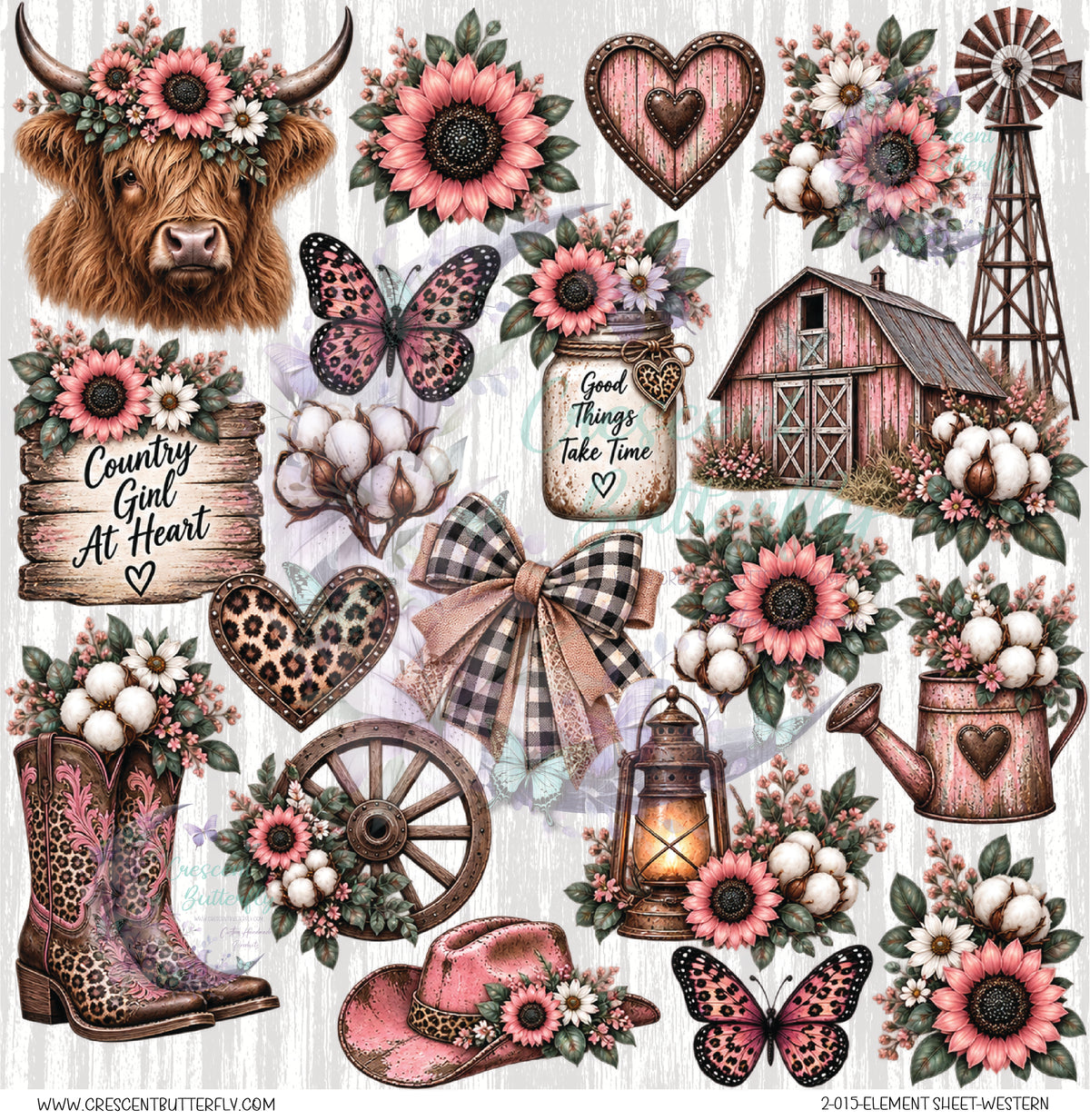 2-015-Element Sheet-Western UV DTF