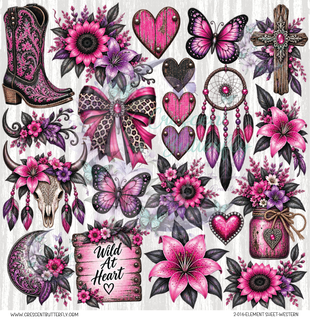 2-016-Element Sheet-Western UV DTF