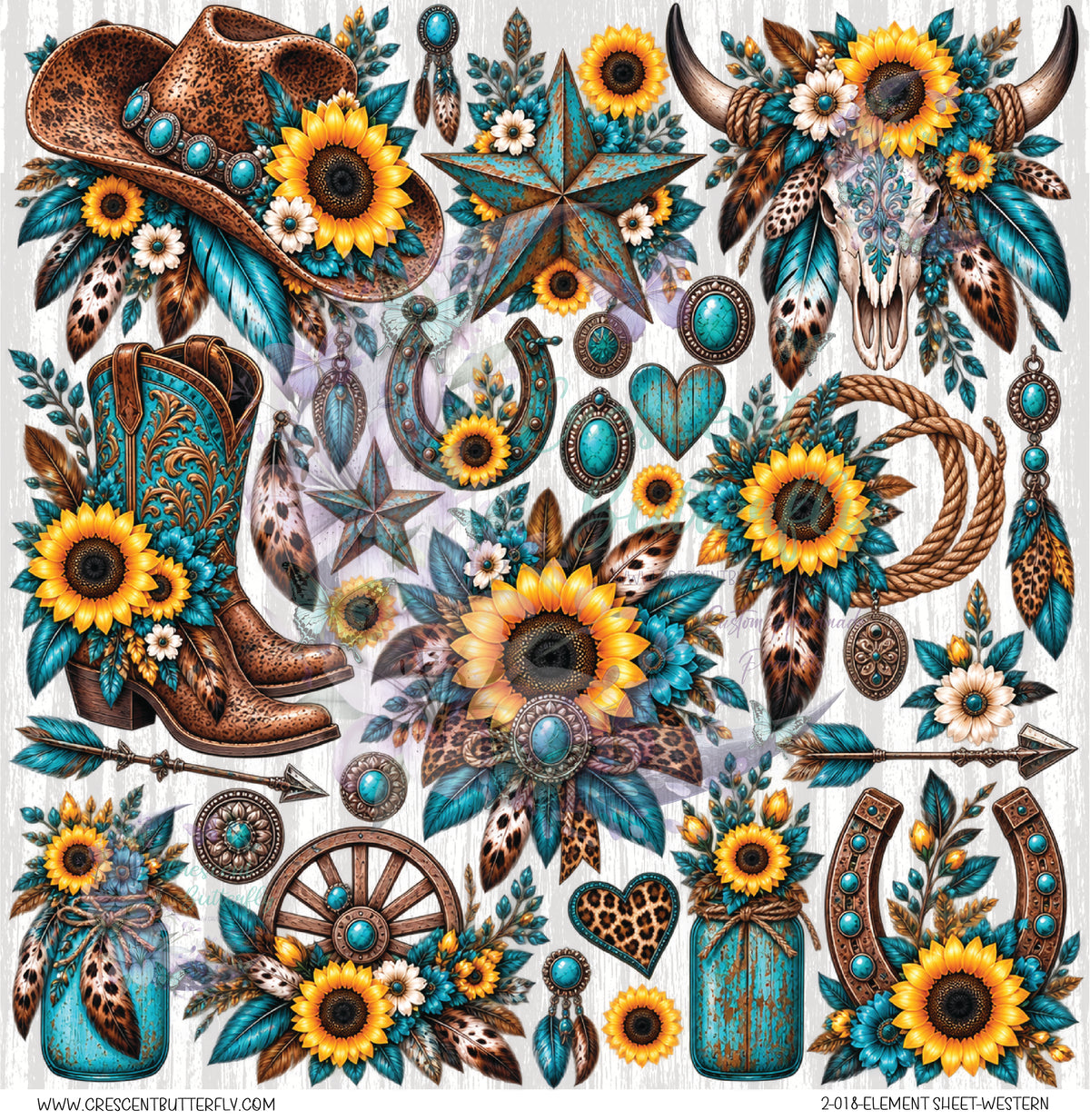2-018-Element Sheet-Western UV DTF