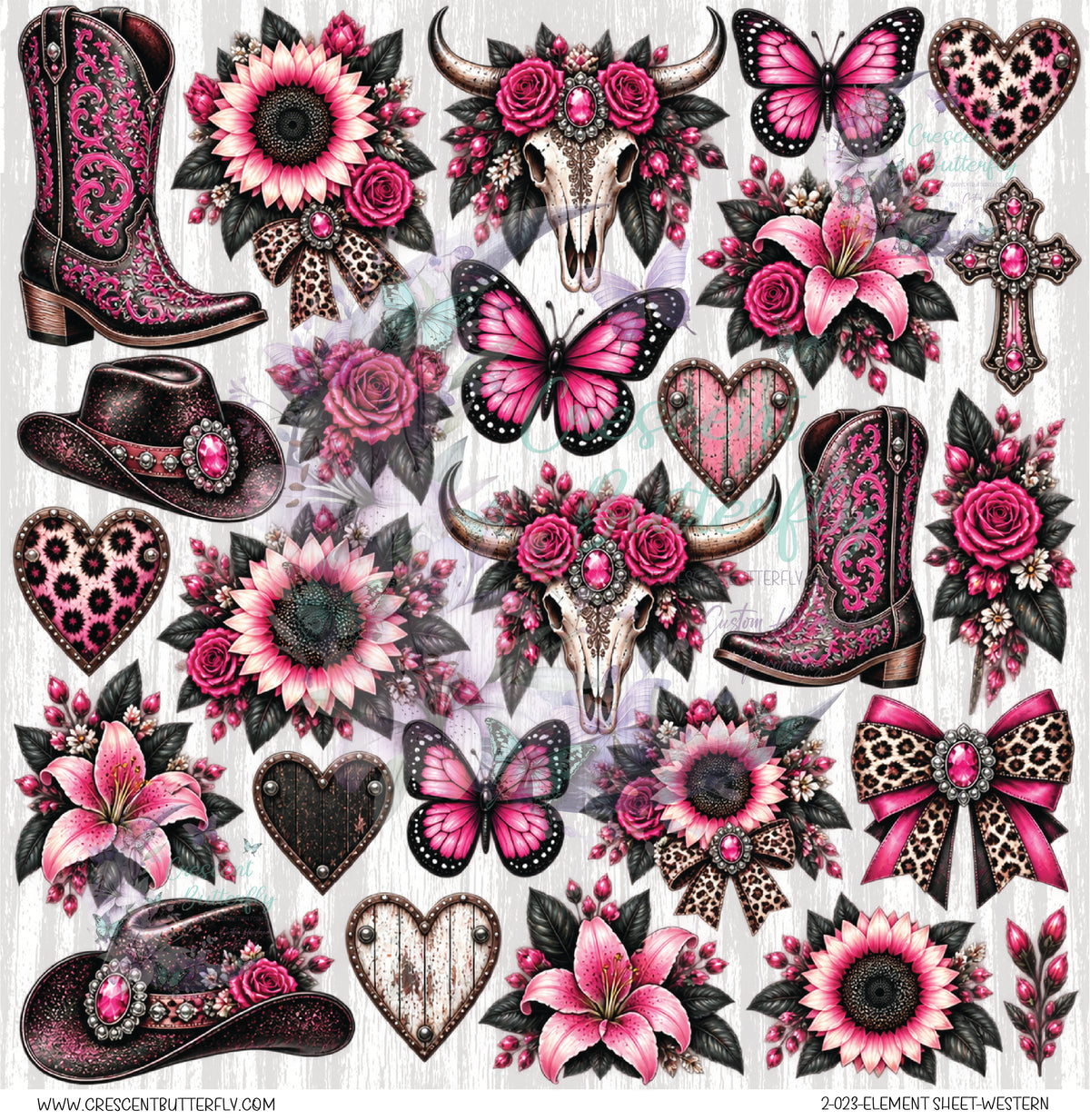 2-023-Element Sheet-Western UV DTF