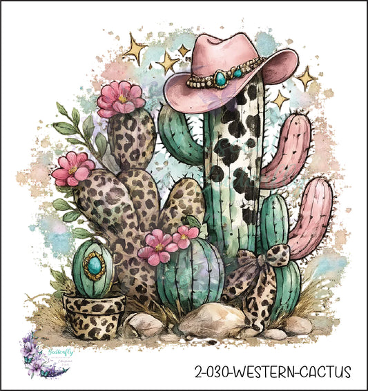 2-030-Western-Cactus UV DTF Decal