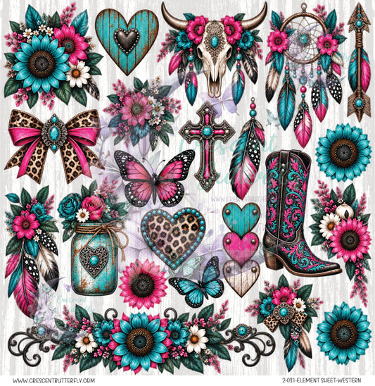 2-031-Element Sheet-Western UV DTF