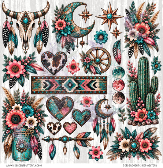 2-033-Element Sheet-Western UV DTF