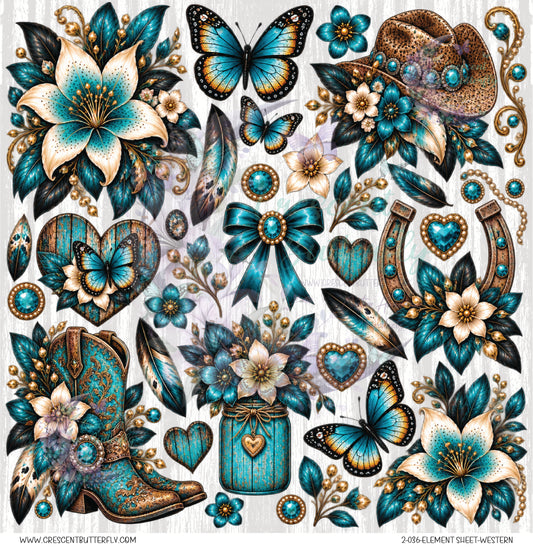 2-036-Element Sheet-Western UV DTF