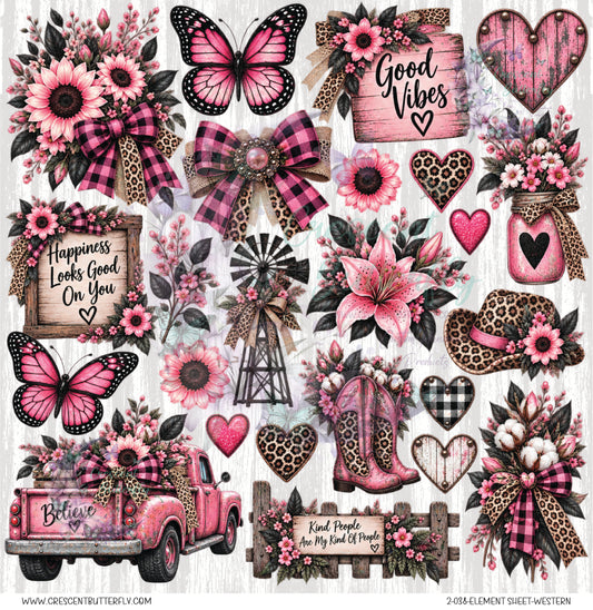 2-038-Element Sheet-Western UV DTF