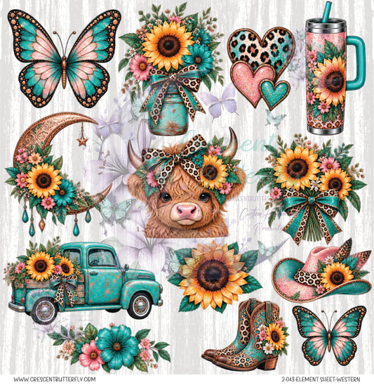 2-043-Element Sheet-Western UV DTF