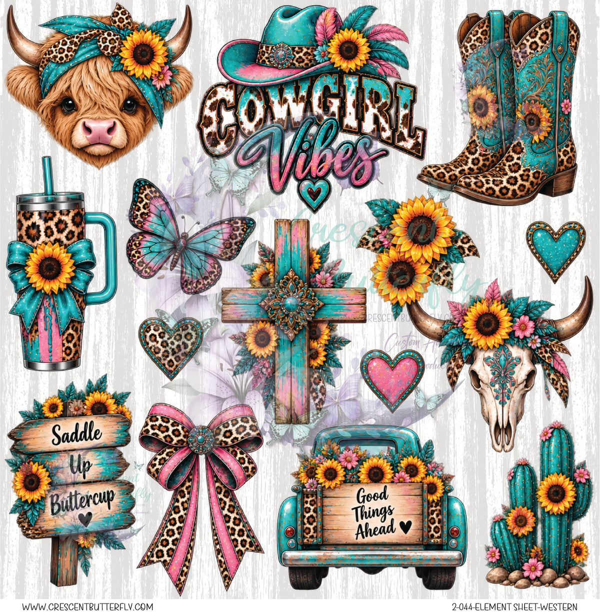 2-044-Element Sheet-Western UV DTF