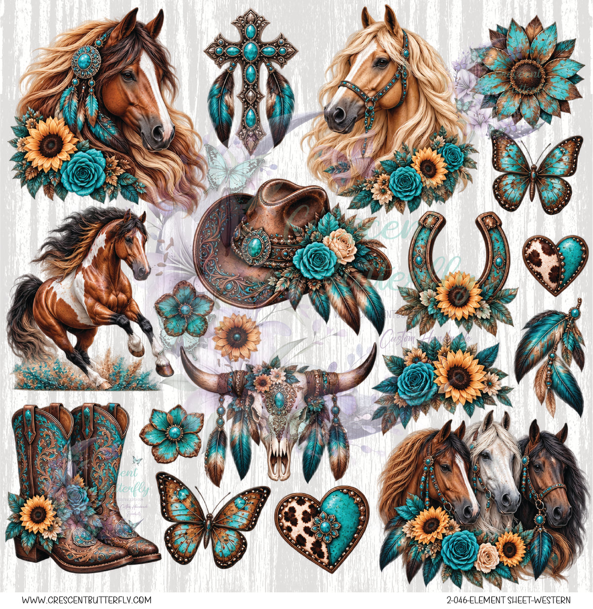 2-046-Element Sheet-Western UV DTF