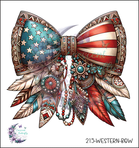 215-Western-Bow UV DTF Decal