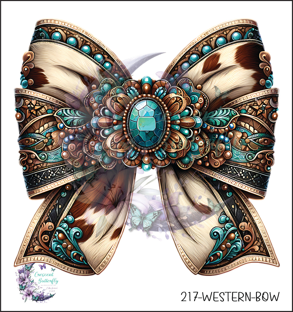 217-Western-Bow UV DTF Decal