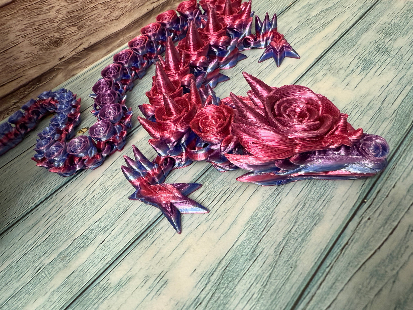 3D Printed Long Skinny Rose Dragon