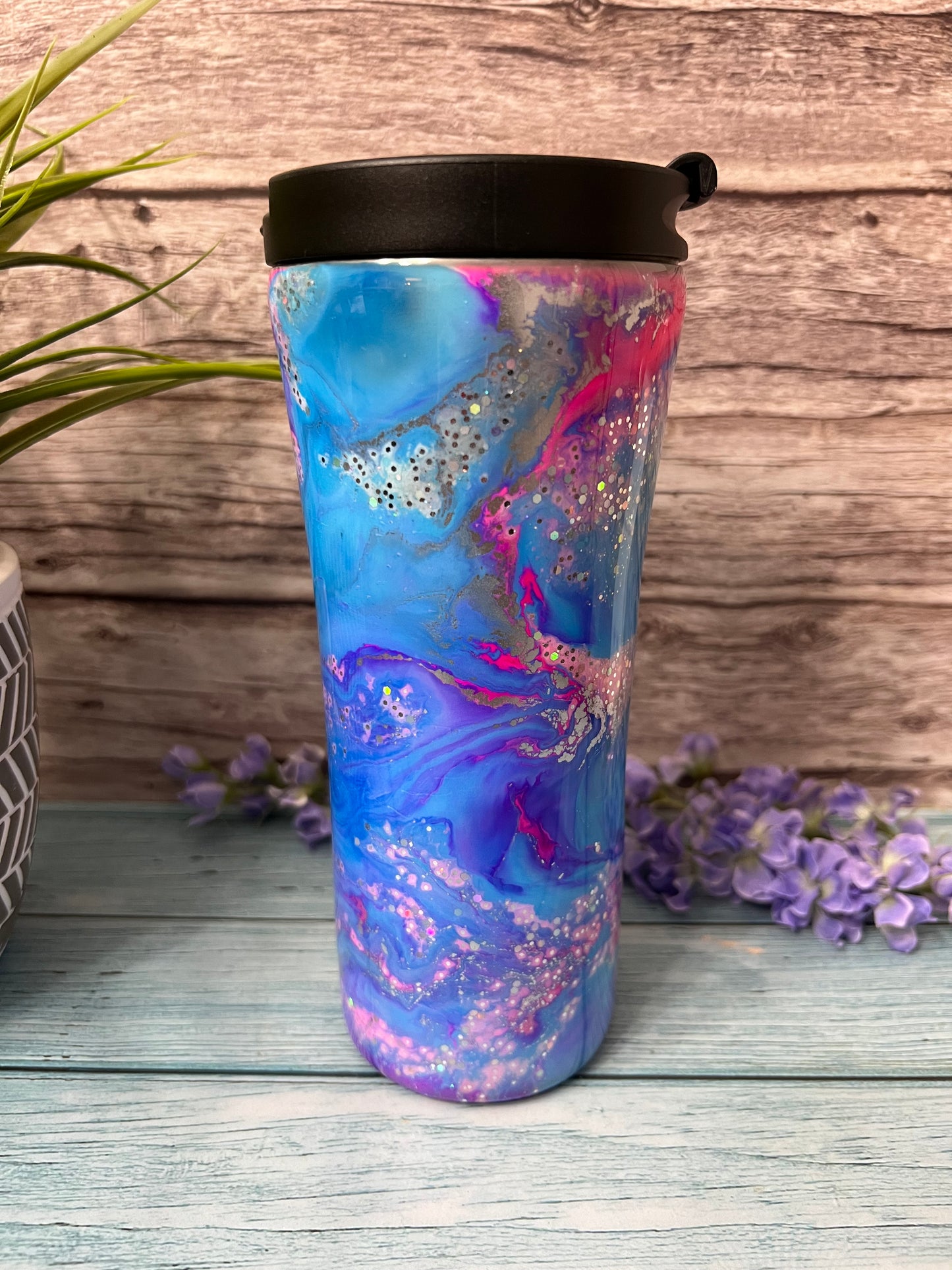 Raspberry Waters Handmade Custom Epoxy Tumbler