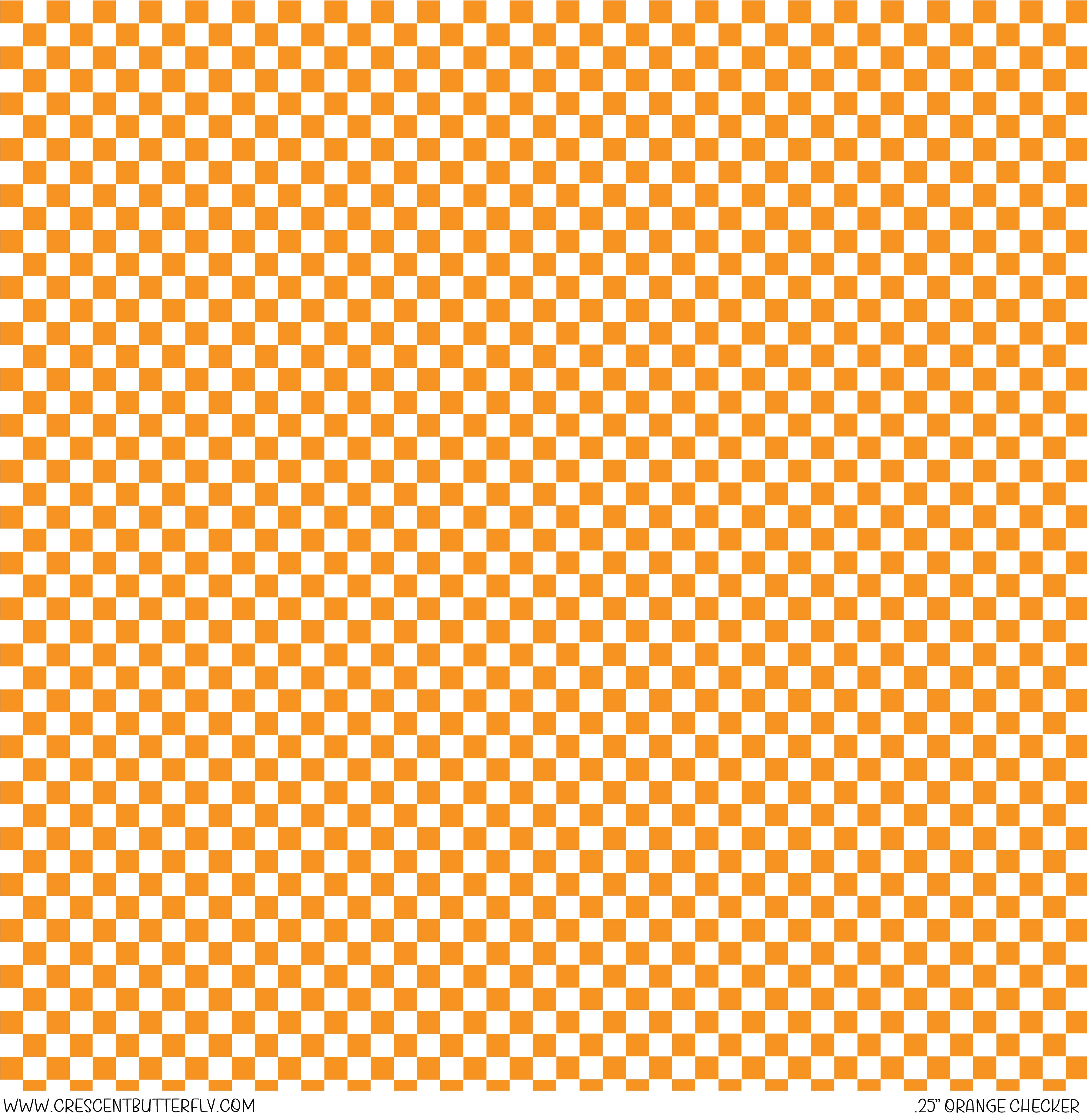 Quarter Inch Orange Checkered Printed Vinyl Sheet/Wrap – Crescent ...