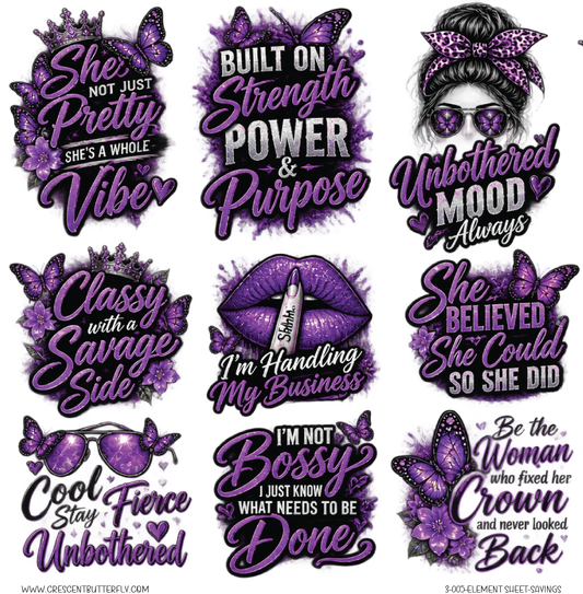 3-005-Element Sheet-Sayings UV DTF
