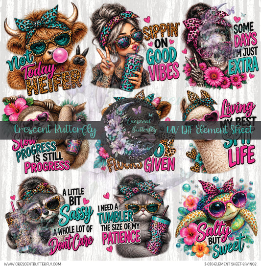 3-030-Element Sheet-Sayings UV DTF