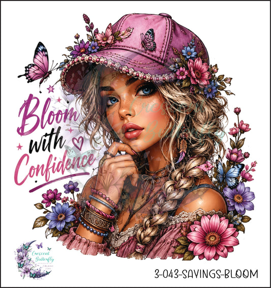 3-043-Sayings-Bloom UV DTF Decal