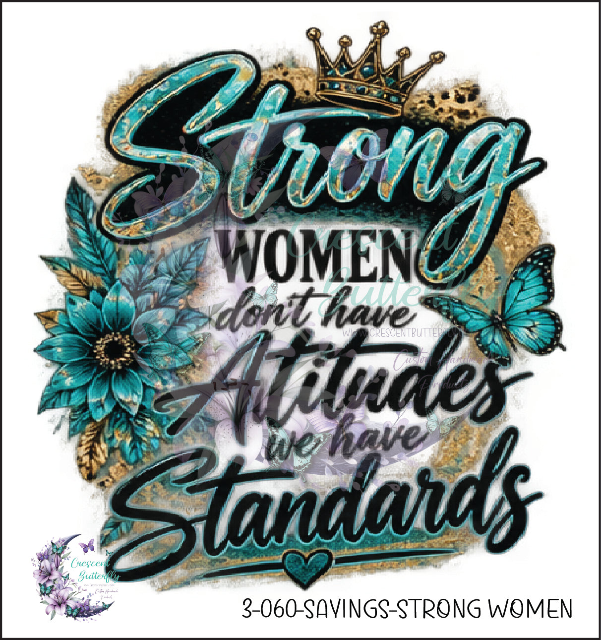 3-060-Sayings-Strong Women UV DTF Decal