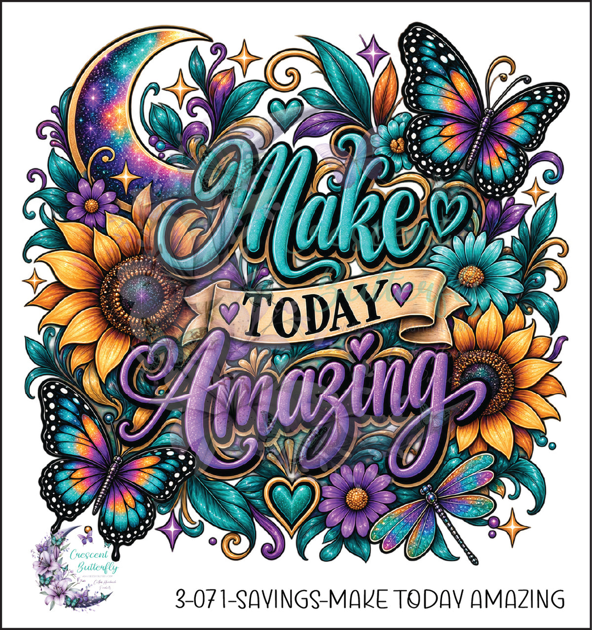 3-071-Sayings-Make Today Amazing UV DTF Decal