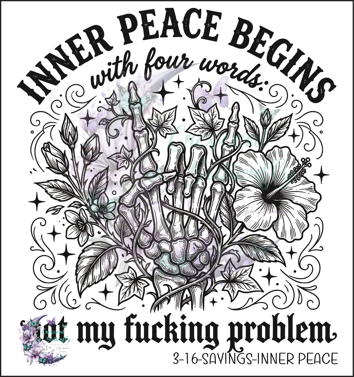 3-16-Sayings-Inner Peace UV DTF Decal