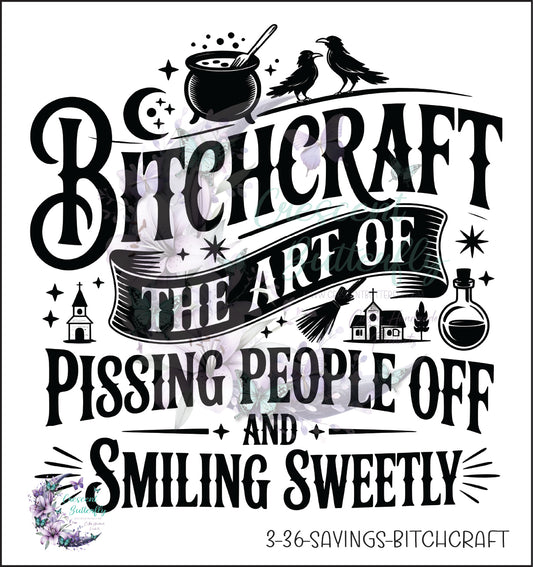 3-36-Sayings-Bitchcraft UV DTF Decal