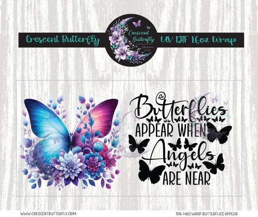 306-16oz Wrap Butterflies Appear UV DTF