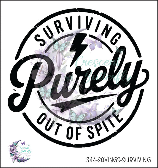 344-Sayings-Surviving UV DTF Decal