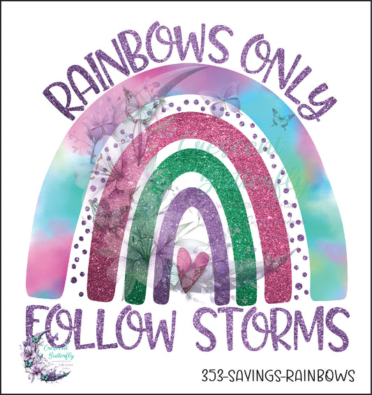 353-Sayings-Rainbows UV DTF Decal