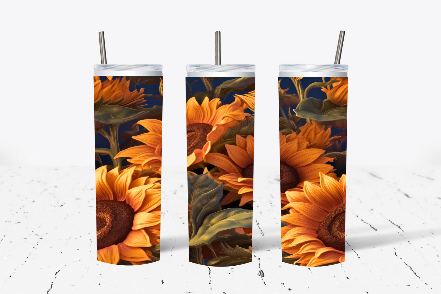 Sunflower 3D Sublimation Tumbler