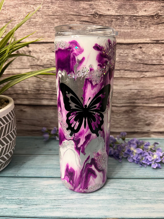 Berry Splash Handmade Custom Epoxy Tumbler