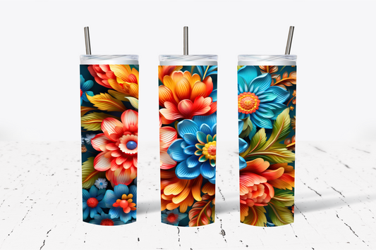 Bright Flower 3D Sublimation Tumbler