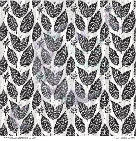 4-004-Floral-Leaves 10x10 UV DTF Sheet