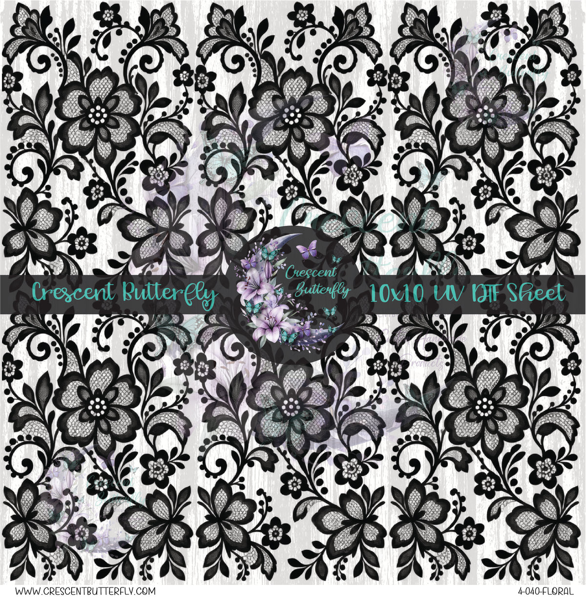 4-040-Floral 10x10 UV DTF Sheet