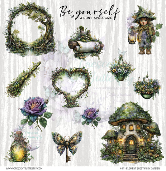 4-111-Element Sheet-Fairy Garden UV DTF