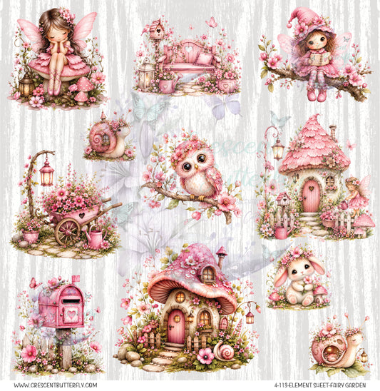 4-113-Element Sheet-Fairy Garden UV DTF